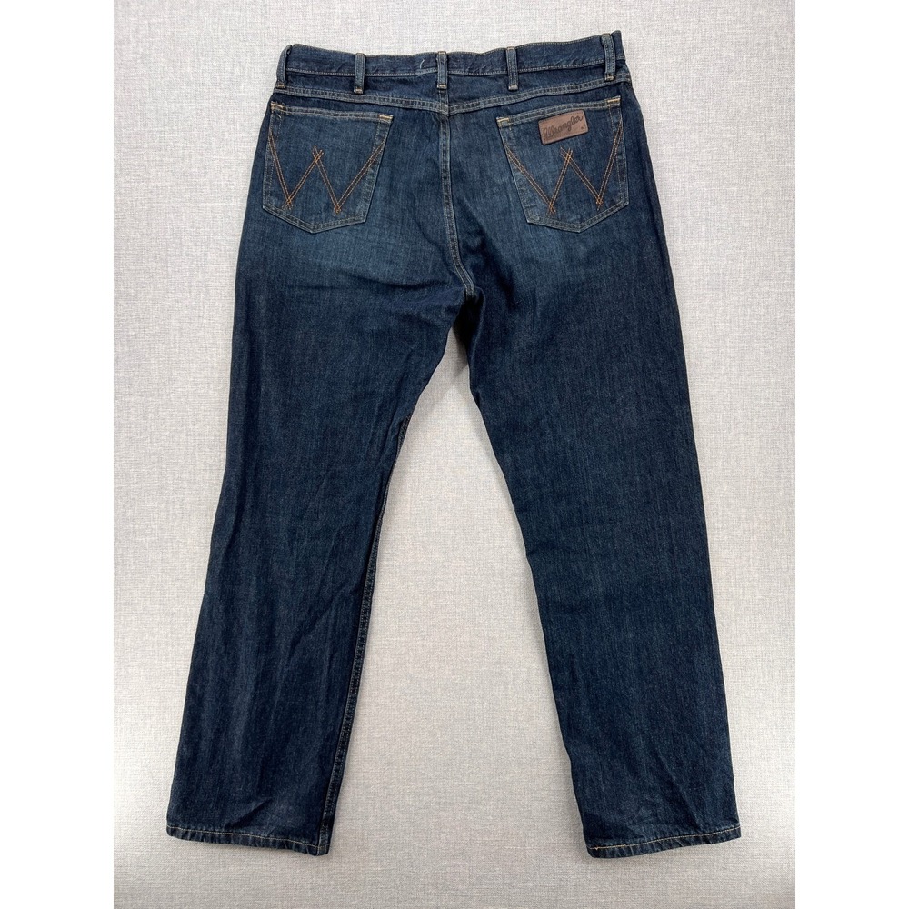 Wrangler 20X Straight Leg Jeans Men 38x33 Dark Wash Western Cowboy Denim - Picture 2 of 11